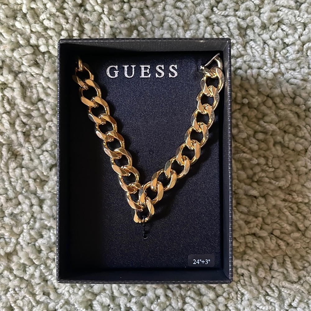 Gold plated 24”+3” mens neck chain. Brand new in box